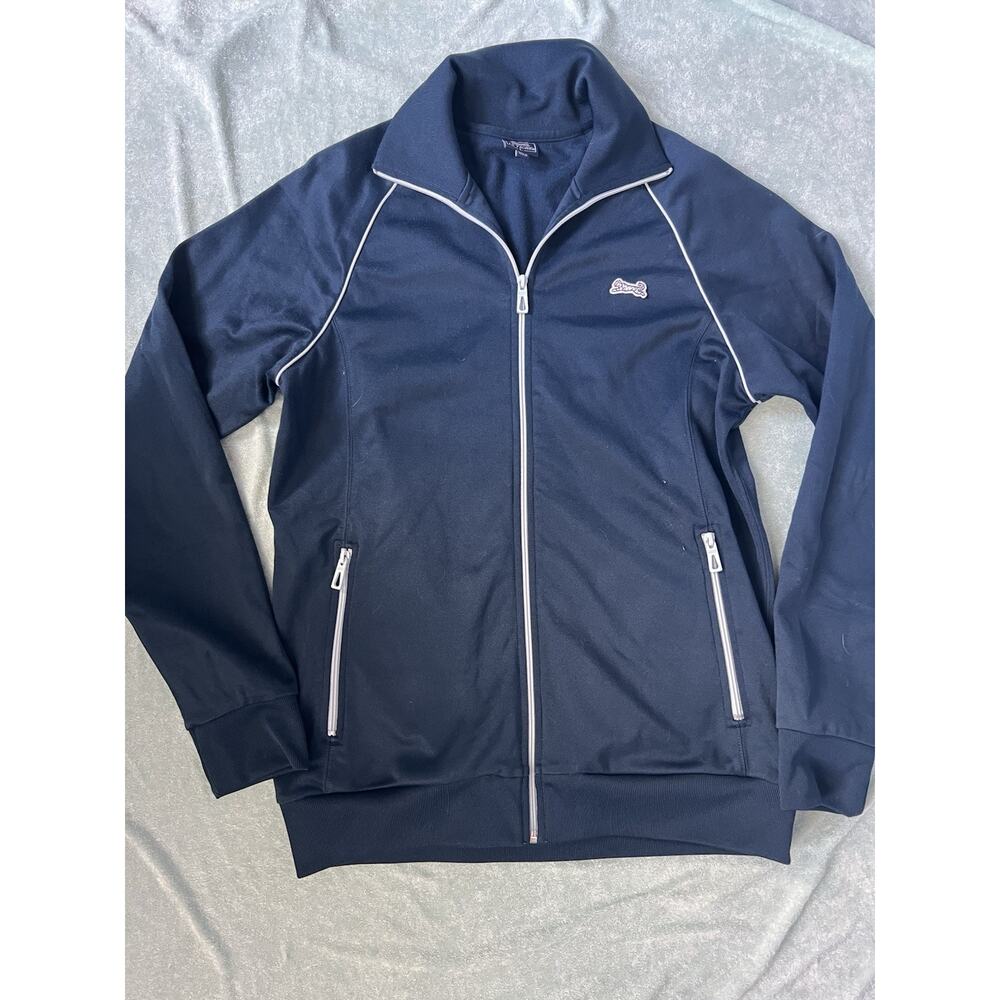 Le Tigre Navy Blue Track Jacket White Zipper Men’s L EUC